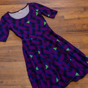 LulaRoe Nicole Geometric Dress